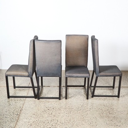 A Set Of Four Wien Tall Dining Chairs By Armani Casa - No Covers