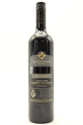 (1) 2022 Allegiance Wines The Foreman Cabernet Sauvignon, Coonawarra