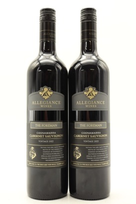 (2) 2022 Allegiance Wines The Foreman Cabernet Sauvignon, Coonawarra
