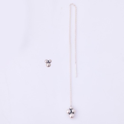 Sterling Silver, Georg Jensen, 'Moonlight Grapes' Earrings - Near new