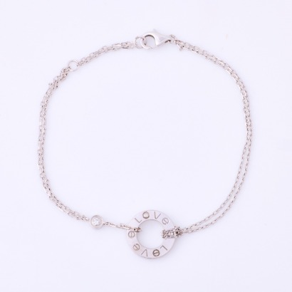 Cartier, 18ct White Gold, Diamond Set Love Bracelet