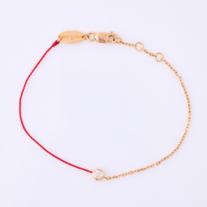 Redline Paris, 18ct Rose Gold, .05ct Diamond Set String Bracelet