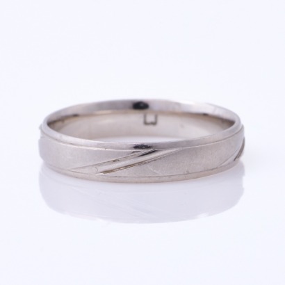 Platinum, 3.6mm Wide Plain Band, Size K
