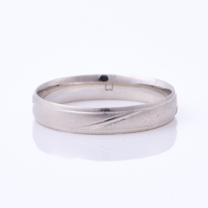 Platinum, 3.6mm Plain Band, Size R