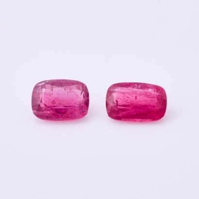 One Pair of 2.80ct, Loose Rectangular Cushion Cut Pink Tourmalines
