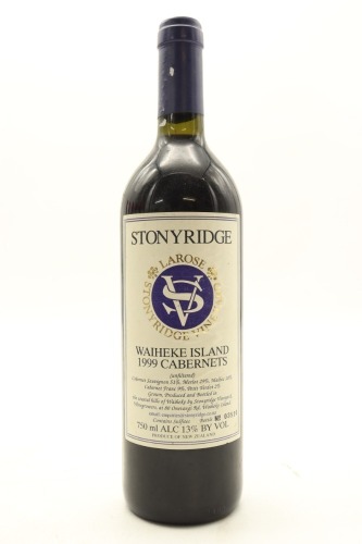 (1) 1999 Stonyridge Vineyard Larose, Waiheke Island