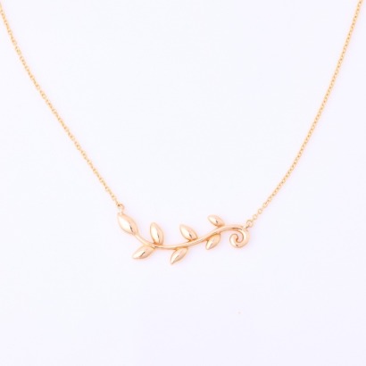 Tiffany & Co, Paloma Picasso, 18ct Rose Gold, Olive Leaf Necklace
