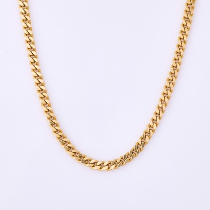 18ct Yellow Gold, 45cm Curb Link Chain