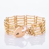9ct Yellow Gold, Vintage, 19cm Hollow Link Gate Bracelet with Box