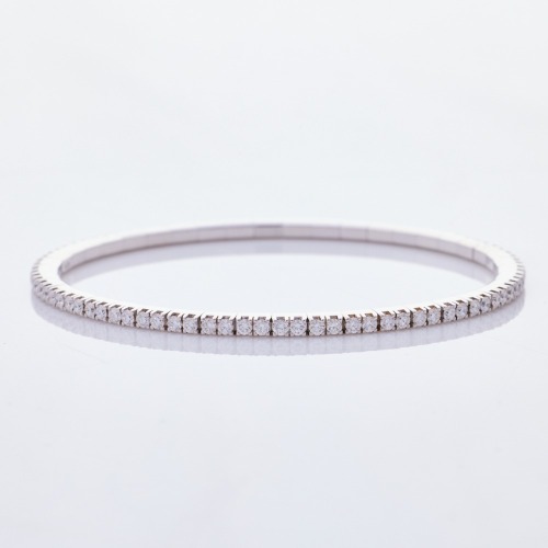 Roberto Demeglio, 18ct White Gold, 2.30ct Diamond Set Extensible Tennis Bracelet with Box