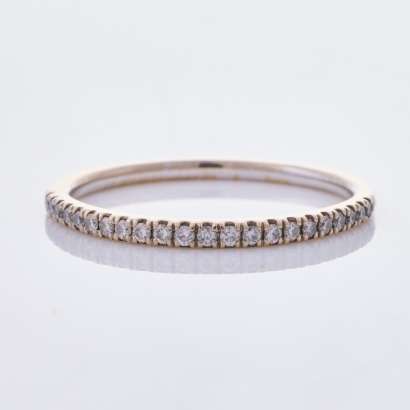 14ct White Gold, Modern, .20ct Diamond Eternity Band