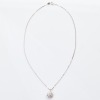 18ct White Gold, .71ct Diamond Cluster Pendant on 40cm 18ct White Gold, Box Link Chain - 2