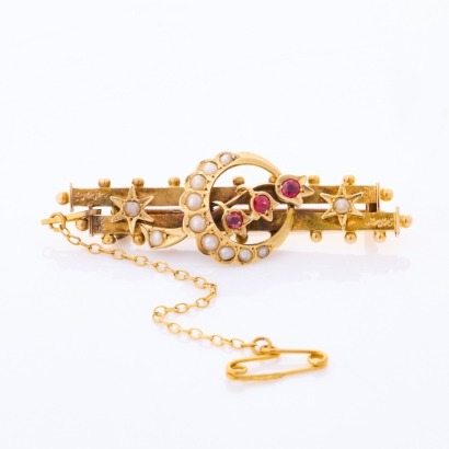 15ct Yellow Gold, Victorian Bar Brooch