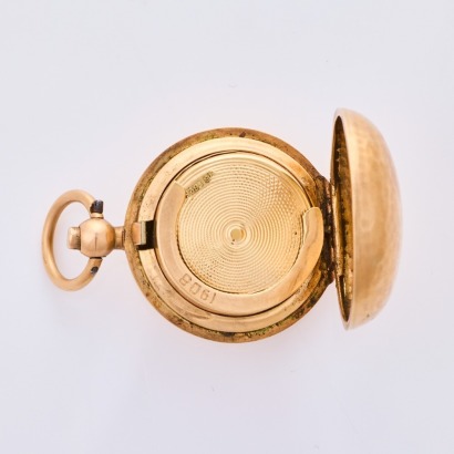 15ct Gold Sovereign Case, English Hallmarks, Engraved 1908