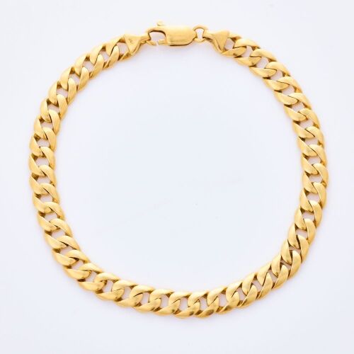 18ct Yellow Gold, 22cm Curb Link Bracelet