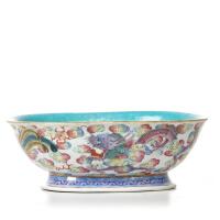 A Chinese Qing Dynasty Tongzhi Period 'Dragon and Phoenix' Dish (Da Qing Tongzhi Nian Zhi Mark)