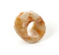 A Chinese Qing Dynasty Jade Thumb Ring