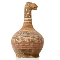 A Chinese Ceramic Tiger-Headed Botlle Vase