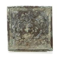 A Chinese Tang Dynasty Square Beast Knob Bronze Mirror