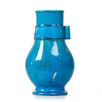 A Chinese Early Qing Dynasty Turquoise-glazed Guan-type Vase (fragmented)