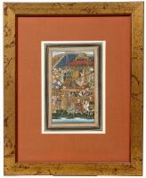 A 19th to Mid 20th Century Indian 'Figural' Miniature on Silk