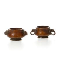 Two Chinese Small Incense Burners