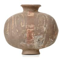 A Chinese Han Dynasty Cocoon-shaped Ceramic Pot