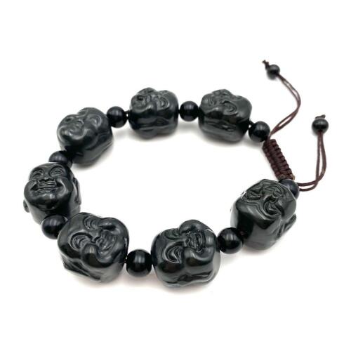 A Chinese Dark Jade Carved Bracelet