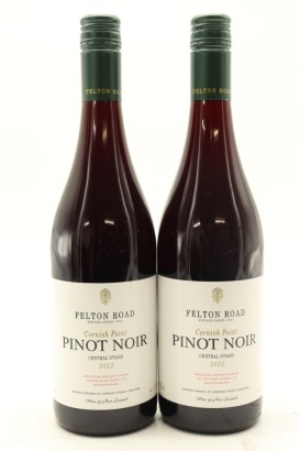 (2) 2022 Felton Road Cornish Point Pinot Noir, Bannockburn [JR17.5]