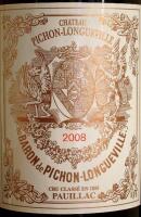 (1) 2008 Chateau Pichon Longueville Baron, Pauillac