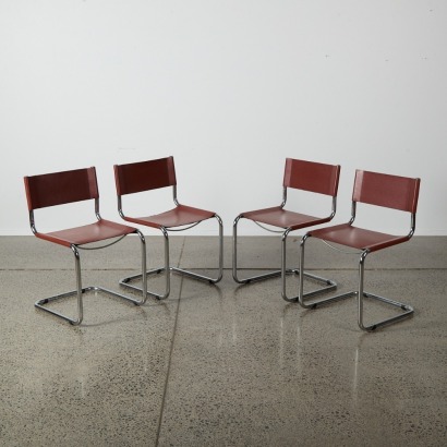 A Set of Four Cantilever Chairs in the Manner of Mart Stam A/F