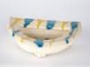 Crescent Dish with Yellow and Turquoise Stripes, 1990s