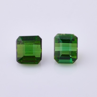 One 1.90ct, Loose Pair of Rectangular Shape Tourmalines