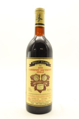 (1) 1980 Wolf Blass Cabernet Sauvignon Shiraz, South Australia