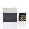 Chanel, Black Resin / Gold-tone, CC Cuff Bracelet with Box - 2