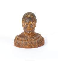 Another Smaller 19th Century Carved and Moulded Colonial Kauri Gum Bust