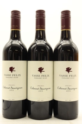 (3) 2015 Vasse Felix Estate Cabernet Sauvignon, Margaret River