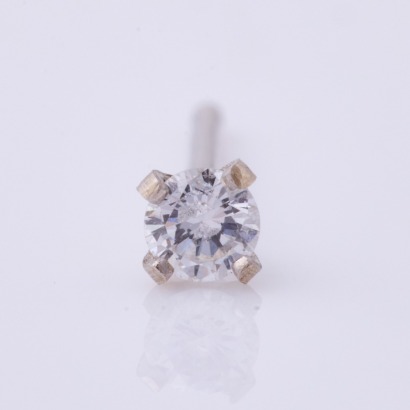 14ct White Gold, 2.45mm Diamond Single Stud Earring