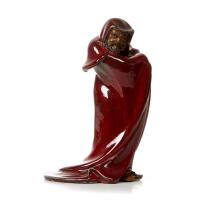 A Chinese Foshan Bodhidharma Statue (Liu Zemian Mark)