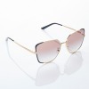 Prada, Gold Metal Square Frame Sunglasses with Case