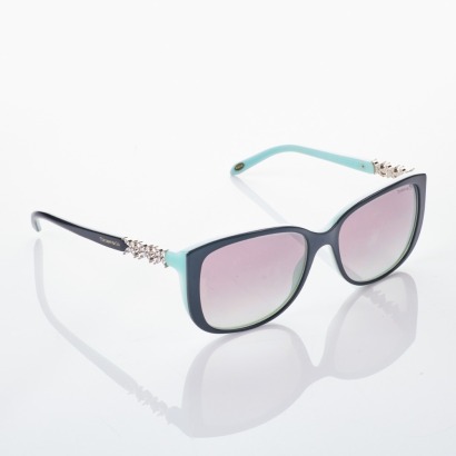 Tiffany & Co, Black Gradient TF4090-B Crystal Embellished Sunglasses