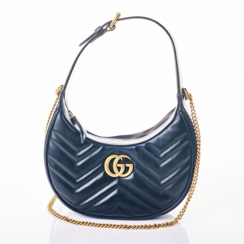 Gucci, GG Marmont Black Leather Shoulder Bag with Box