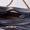 Gucci, GG Marmont Black Leather Shoulder Bag with Box - 3