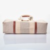 Chloe, Brown Cotton Canvas and Calfskin Large Woody Tote Bag - 3