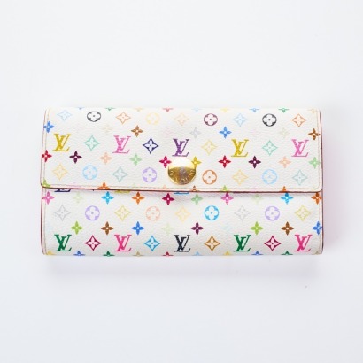 Louis Vuitton, Multicolore Monogram Canvas Sarah Continental Wallet with Box