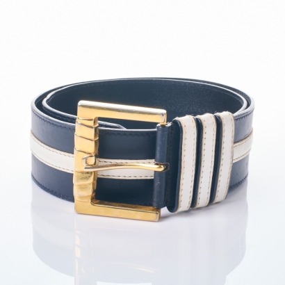 Escada, Black / White Belt, Size 36