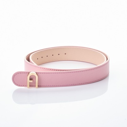 Furla, Pink Leather Reversible Belt, 80cm