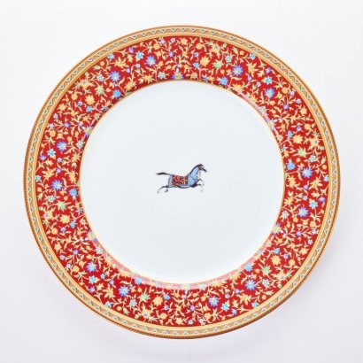 Set of Six, Herm&egrave;s, Cheval d'Orient Dinner Plates - Boxed - As new
