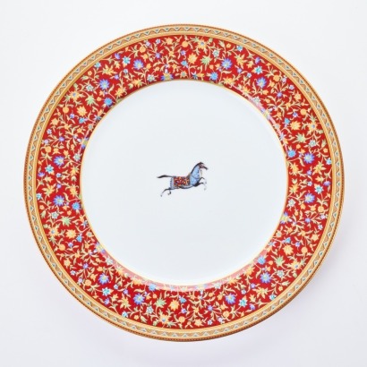 Set of Six, Herm&egrave;s, Cheval d'Orient Dinner Plates Boxed - As new