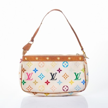 Louis Vuitton, Monogram White Mulitcolore Pochette